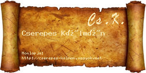Cserepes Kálmán névjegykártya