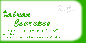 kalman cserepes business card